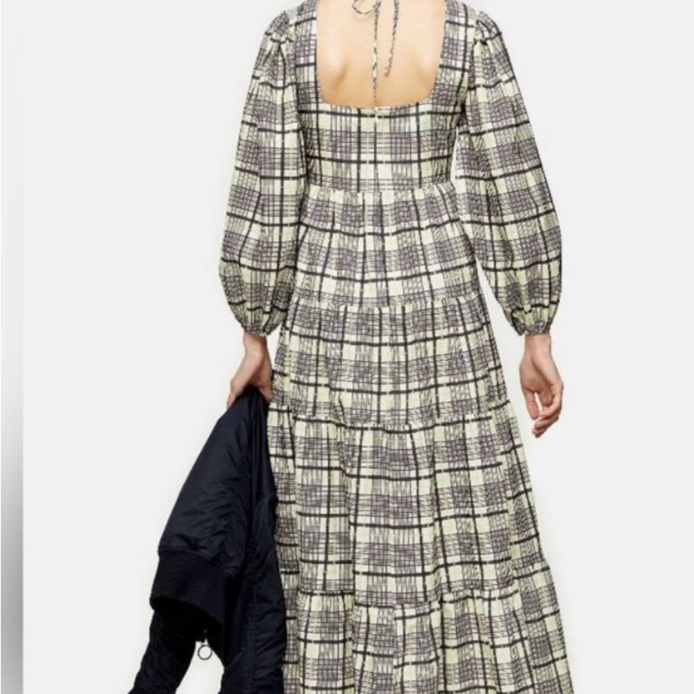 Topshop  Plaid Long Sleeve Dress size 6 - Picture 2 of 7